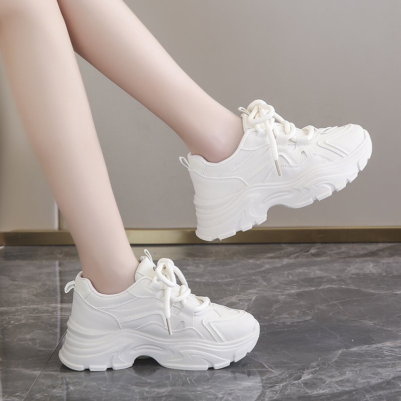Old man's shoes and girls' 2024 new Autumn sports, white and light for kids