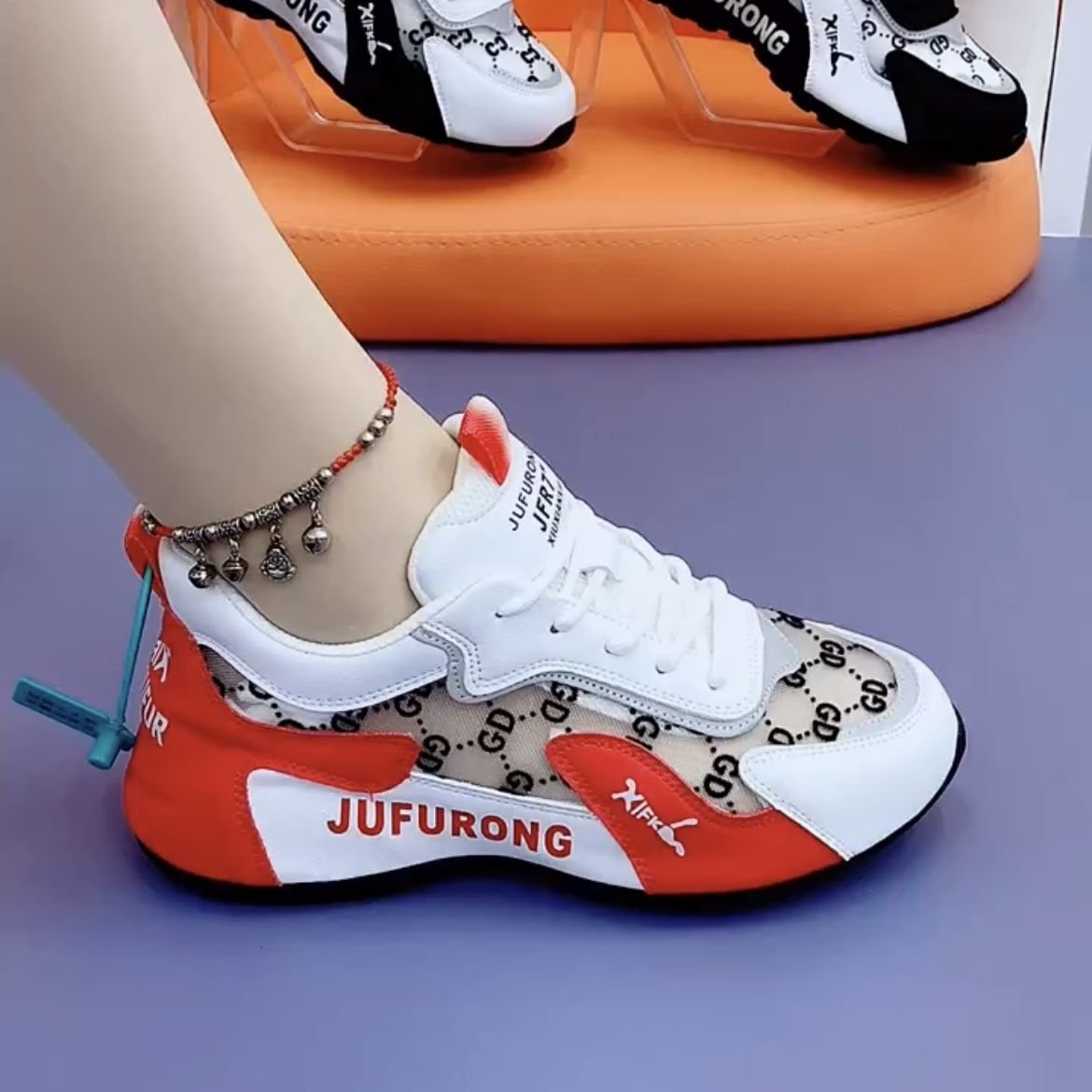 2024 soft-stealing old dad's shoes light-slip-proof-net sports shoes dancing shoes in the square