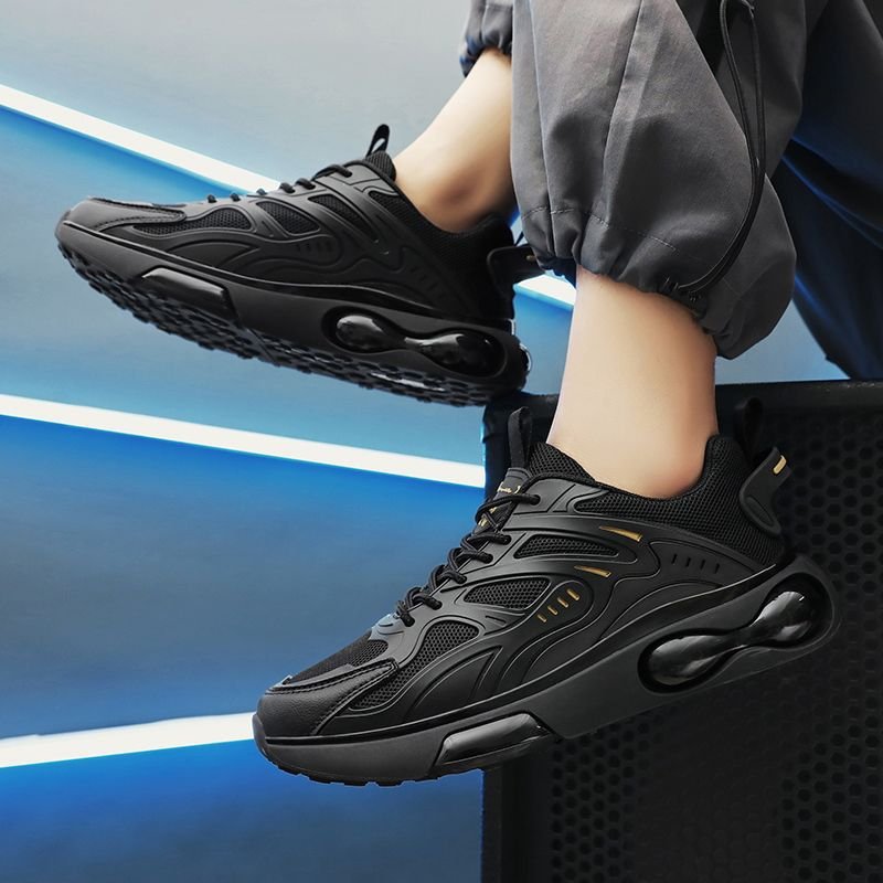 Black men's shoes, summer men's leisure shoes, and thick old men's shoes