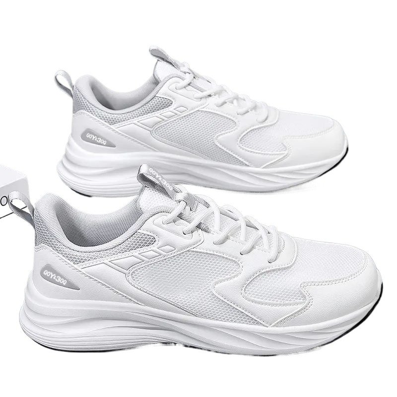 2024 male sneakers, summer new web-blowed shoes, male black student jogging shoes