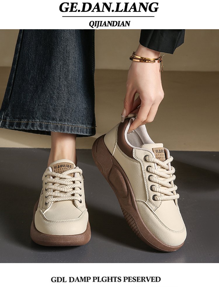 Little white shoe girl, 2024, new soft bottom, a hundred thick bottom sneakers, and a little light-go-go-go-go