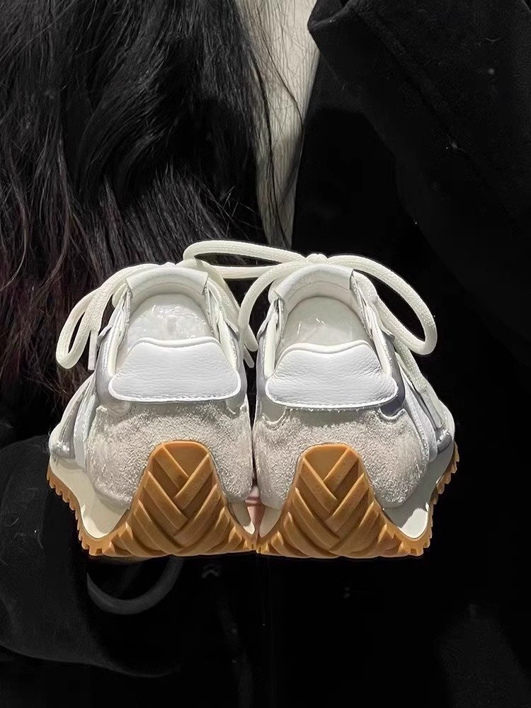 Little silver old man's shoes are retrospect, 2024 new girls' shoes are light and light
