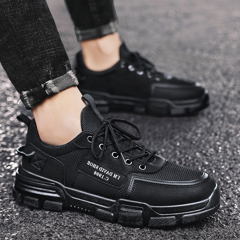 The men's shoes are waterproof and skating, and the men's shoes tend to grind black-board shoes