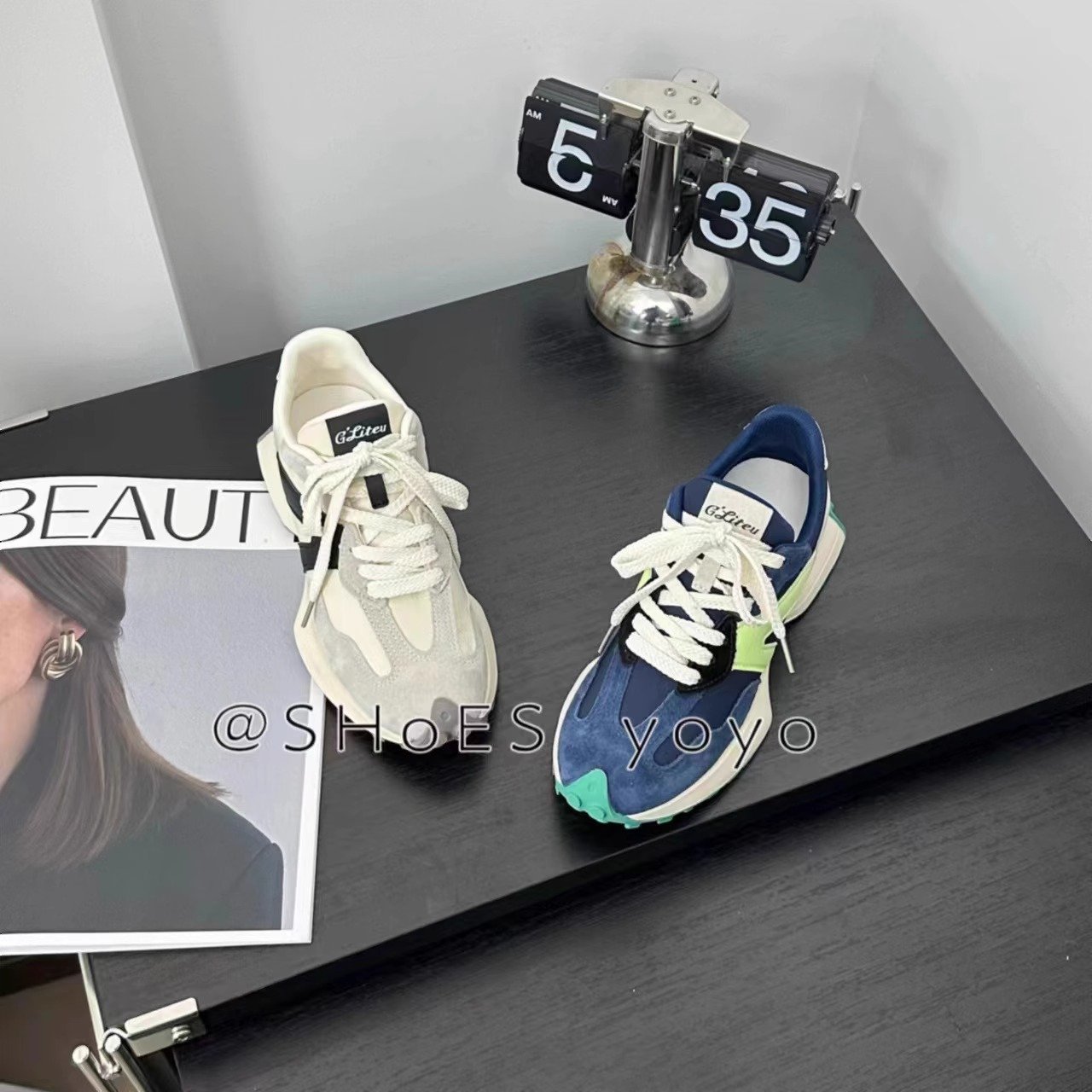 Little walnut walnut, 2024 new tumbler girl sneakers, old man shoes, old man shoes