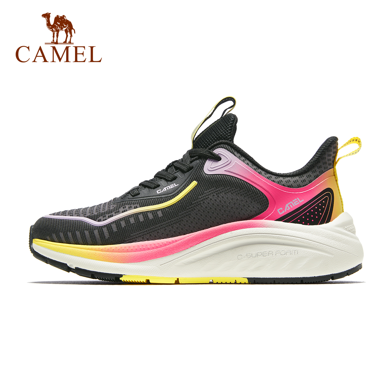Camel's sneakers are light-skinned to the tide of running old man's shoes