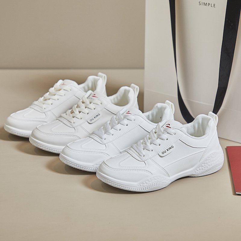 Flagship white shoe girl, 2024 new super-soft in autumn, pregnant woman's water-skin-proof, sugar shoe-leaved tourist shoes