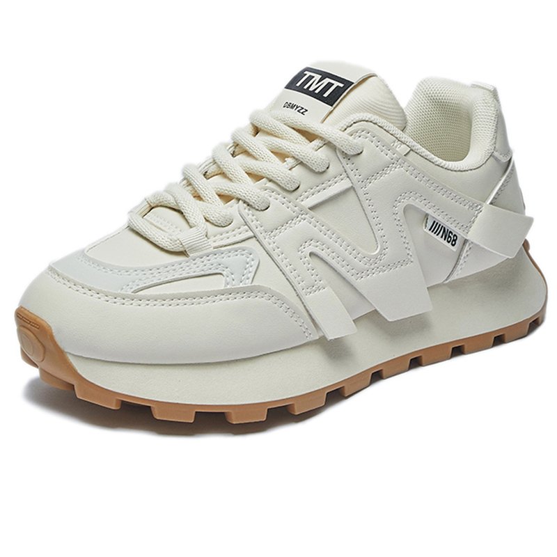 "Agan's shoe is thick and old Papa Waffle's new 2024 spring and autumn Korean students are running skate-proof sneakers."