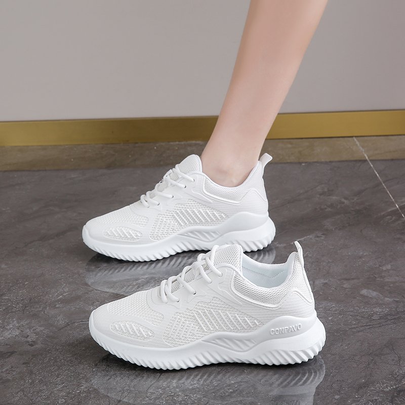 A girl with a middle-shoe sports exam and a girl with a little white-shoe in her Autumn air