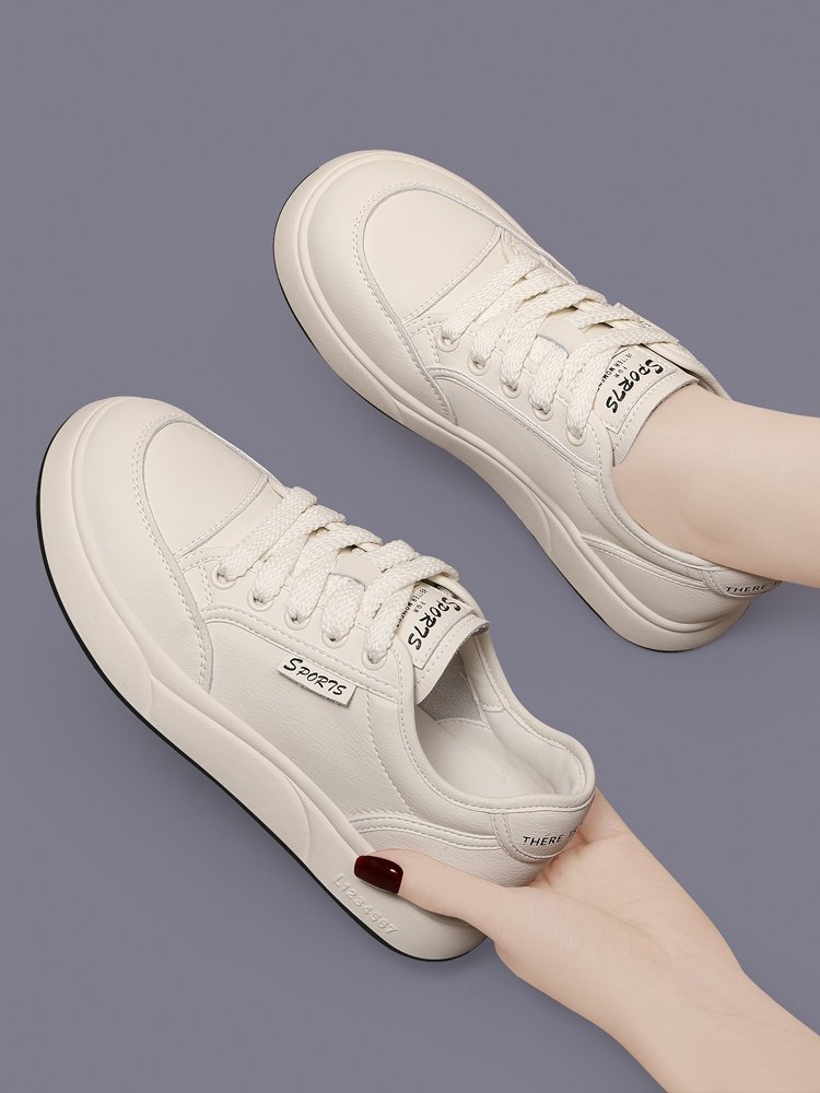 The white-shoe girl in the tides, 2024 new air-shoe-skinned sports-shoe girl