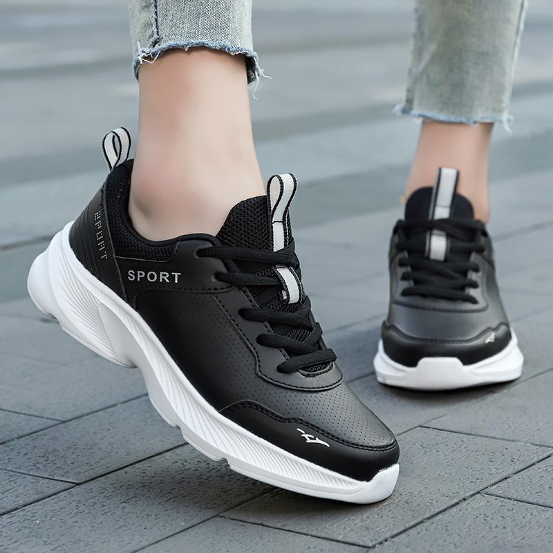 Back-shoe girls light down their tremors, fall-skin, air-receiving, 2024 new jogging shoes