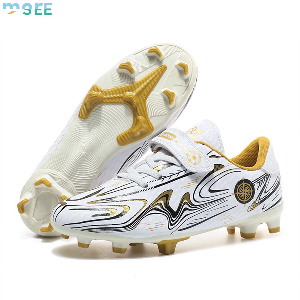 SeeMore Wholesale Original Outdoor Firm Ground Youth Football Cleats Kids Soccer Cleats Boys Girls Soccer Shoes