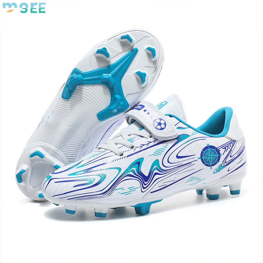 SeeMore Wholesale Original Outdoor Firm Ground Youth Football Cleats Kids Soccer Cleats Boys Girls Soccer Shoes