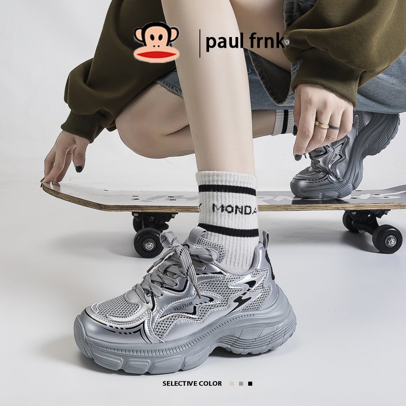 Big-mouthed old man's 2024 new Autumn Shoes plus white-shoe girls' spring and autumn sports shoes
