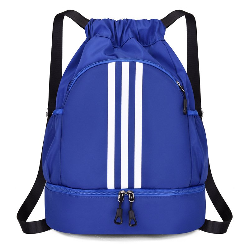 Custom logo outdoor basketball soccer casual drawstring backpack fitness sport bag with shoe warehouse