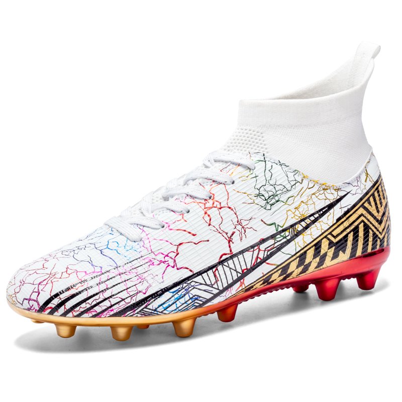 Wholesale top high quality Soccer Boots Men Soccer Shoes Anti Training Outdoor Football Boots High Ankle Shoes soccer shoes