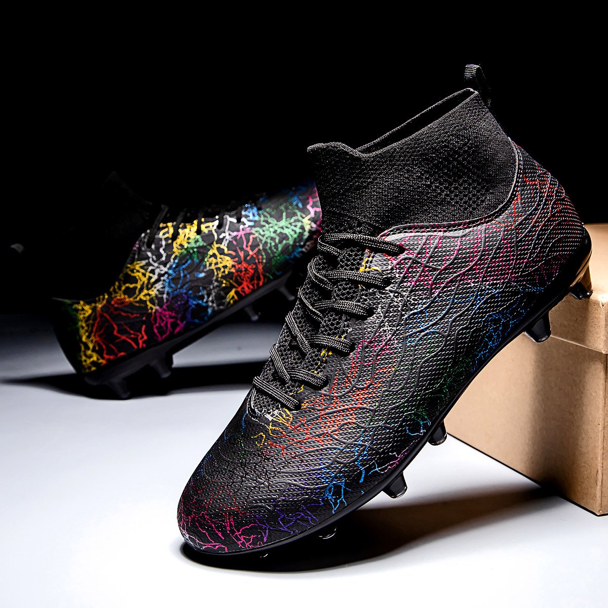 Custom Logo Men Women's & Kids' Soccer Cleats for All Seasons Indoor Football Boots Rubber Insole Spring Summer Autumn Winter