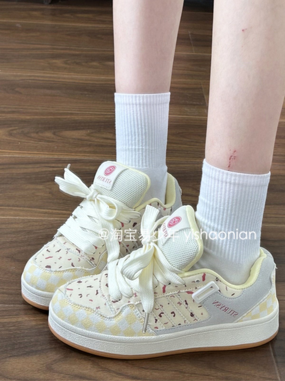 the korean cranberry-colored, small-scale shoe girl ins, 2024, new set of sports and leisure shoes