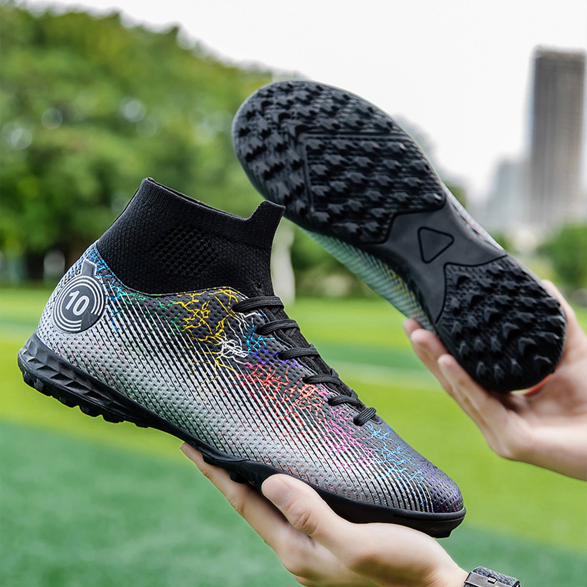 High quality factory customized hot selling long nail broken nail anti slip football shoes customized football shoes popular