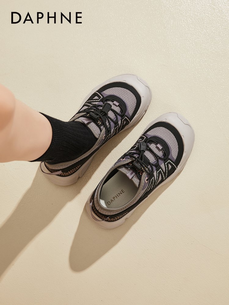 Daphne's old man's shoe girl's 2024 Autumn heavy-slided, out-of-the-slips, big-headed sports shoes