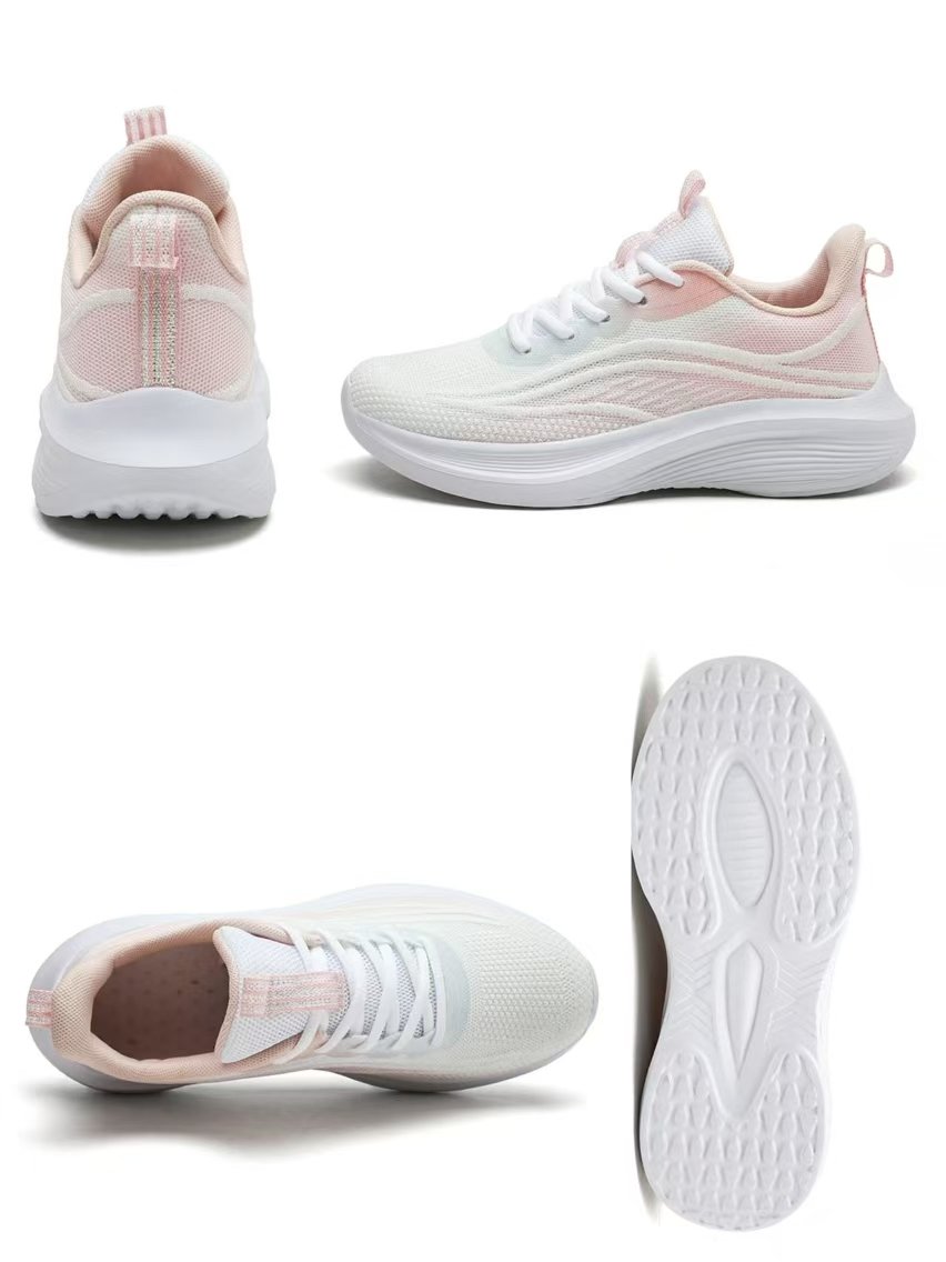 An Xenxen-coded sports shoe girl, 2024, fresh web, air-breeding white shoe-leaved lady, jogging shoes