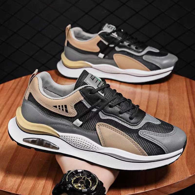 2024 autumn new fashion men's sports shoes cushioned soft sole increase leisure skateboard shoes