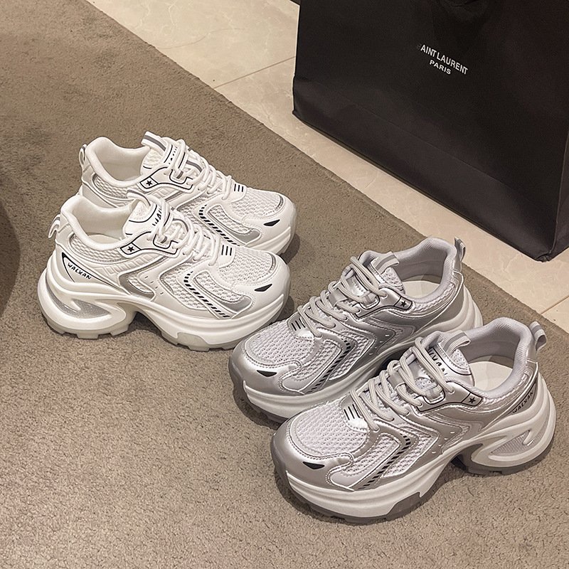 Scrambling in the thick, silver old man's shoes