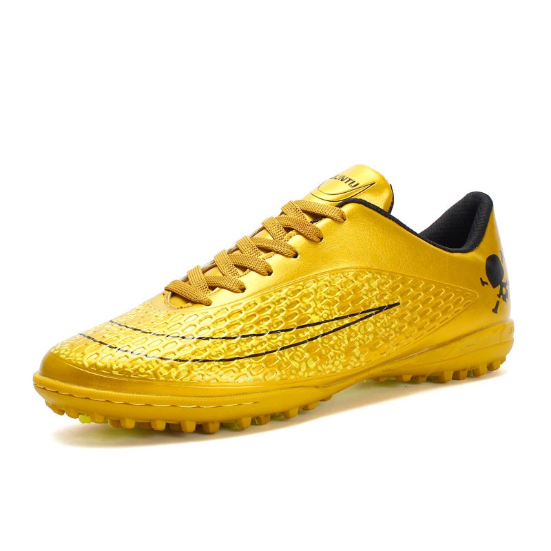 New football shoes men's and women's children's broken spikes tf artificial turf AG spikes gold school training shoes female