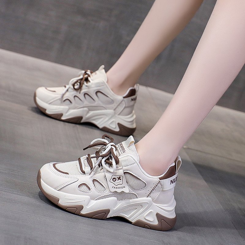 The new air-skinned old man's shoe girl, 2024, short-coded 34 high-sense field sneakers