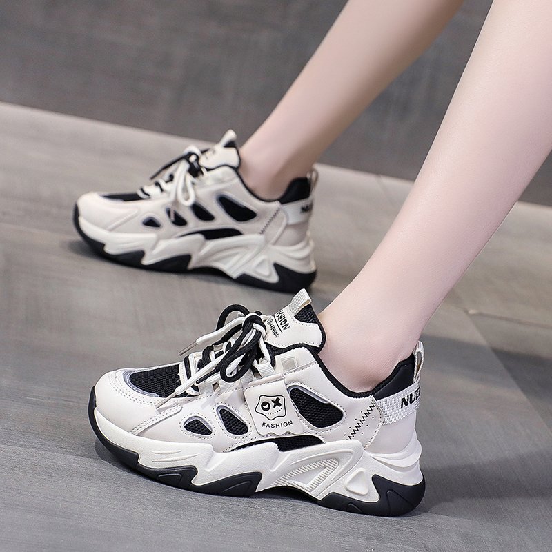 The new air-skinned old man's shoe girl, 2024, short-coded 34 high-sense field sneakers