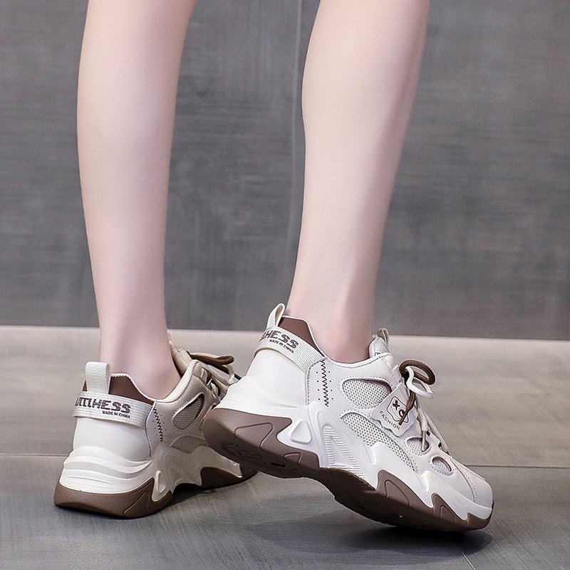 The new air-skinned old man's shoe girl, 2024, short-coded 34 high-sense field sneakers