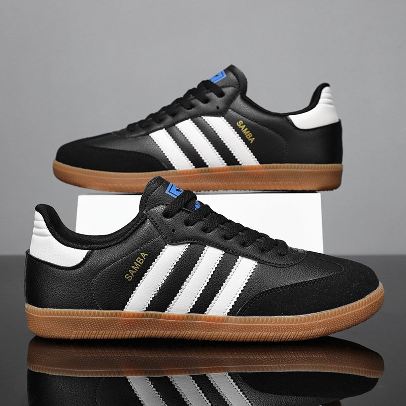 Classic German shoes, old-fashioned, black-and-white, three-season-new soft-floor leisure-board shoes