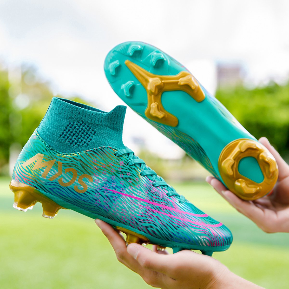 High quality factory customized hot selling long nail broken nail anti slip football shoes customized football shoes popular