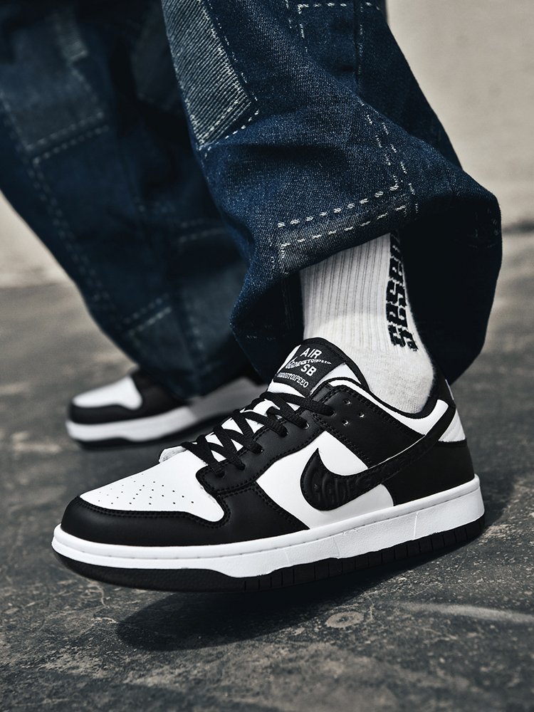 The real AJ man's shoes dunk black and white panda's shoes aj1 low pair of girls' shoes by sport shoes