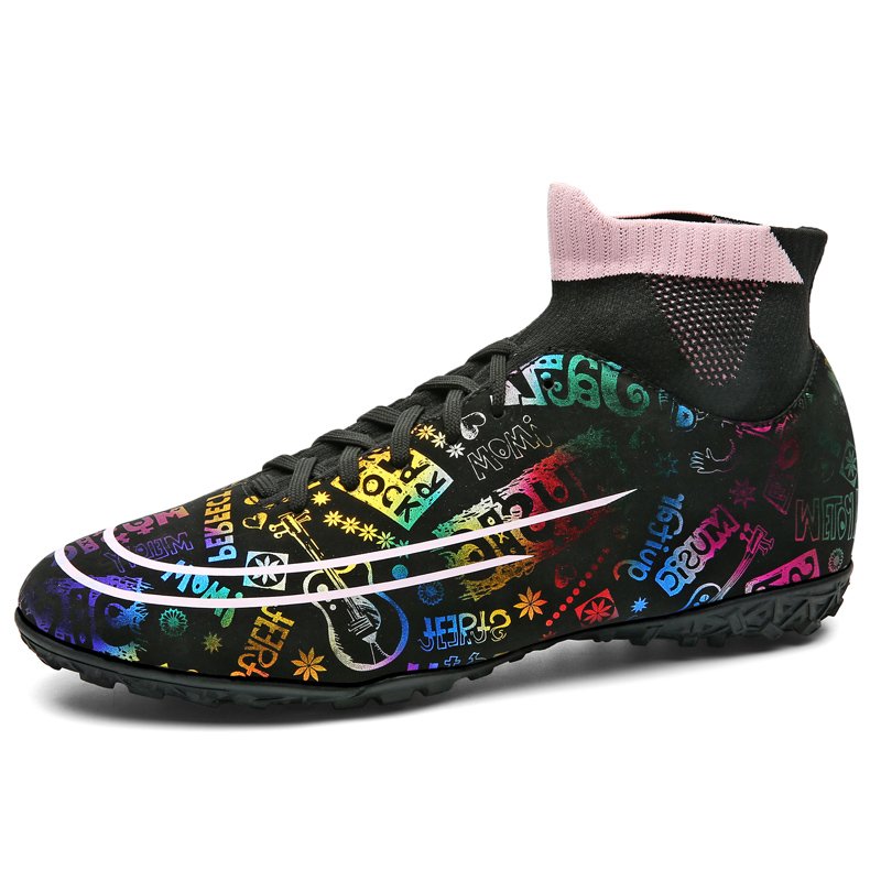 Football Shoes High top Lace Up Soccer futsal shoes Football Boots TF Team Sports Men's Women's Adult Footwear Sneakers Fashion