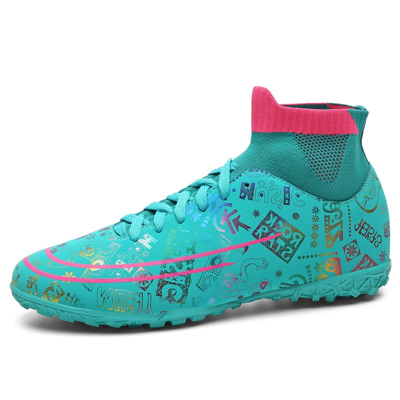 Football Shoes High top Lace Up Soccer futsal shoes Football Boots TF Team Sports Men's Women's Adult Footwear Sneakers Fashion