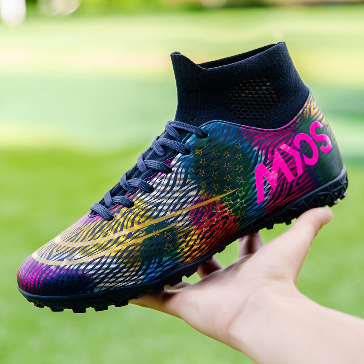 High quality factory customized hot selling long nail broken nail anti slip football shoes customized football shoes popular