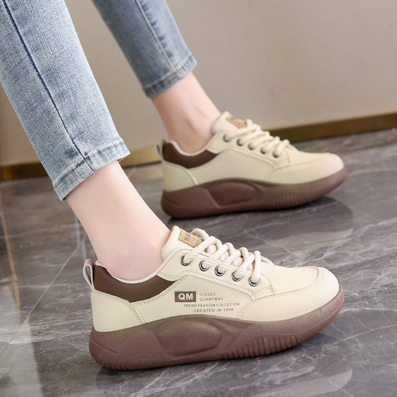 The new 2024 in Ling-Yu's real-skin sports shoes for the autumn supersoft-floor travel shoes