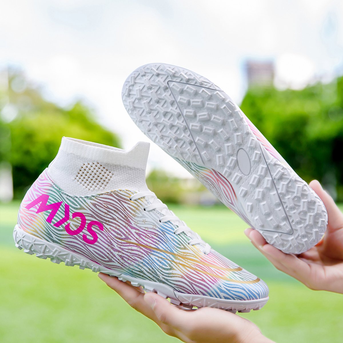 High quality factory customized hot selling long nail broken nail anti slip football shoes customized football shoes popular