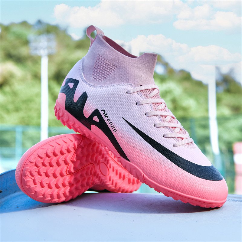 2024 Turf Indoor Soccer Shoes Football Cleats Original Superfly Futsal Football Boots Men Chaussure De Foot Pink Soccer boots