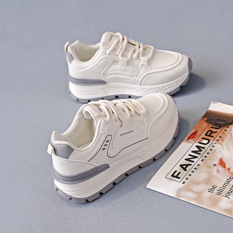 NEW BOLUNE/NOWBLON SHOES 2024 NEW LIGHT-DEDUCTIBLE WHITE-SHOE THICK OLD MAN'S SHOES