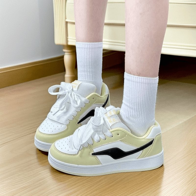 light yellow-coloured country bakery girl ins 2024 new student leisure and sports shoes