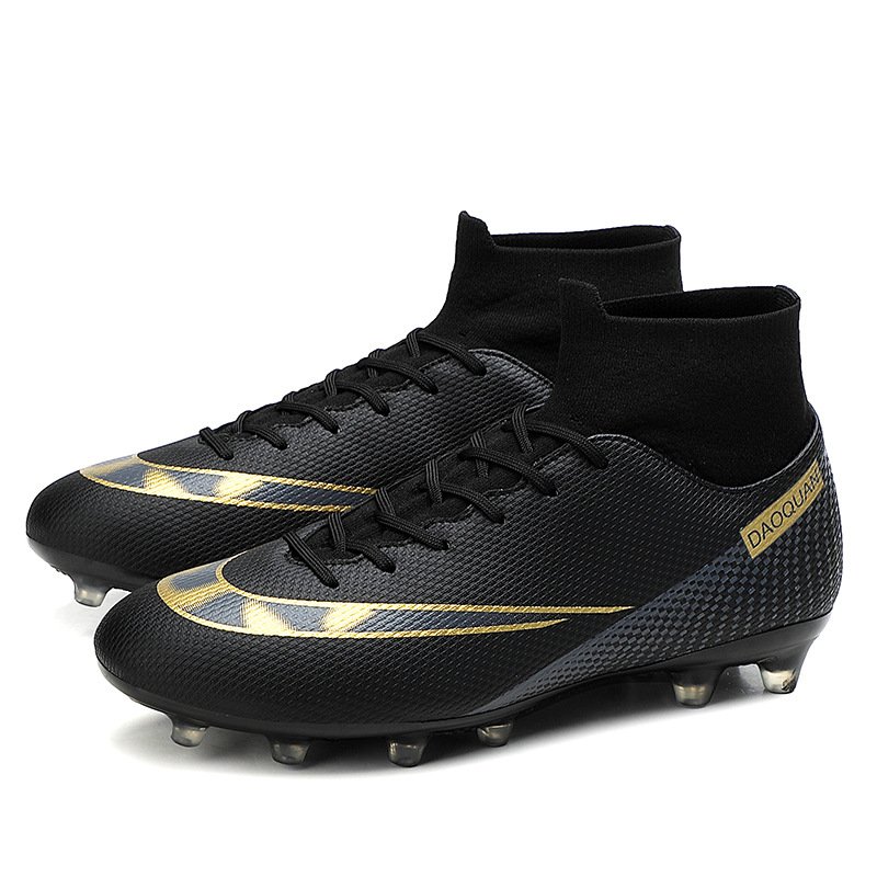 Explosive high-top breathable football shoes professional futsal shoes long spikes broken spikes spot direct delivery