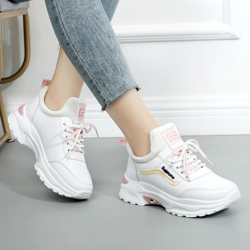 Scrambling shoes, white shoes, 2024, new Koreans for the fall and winter