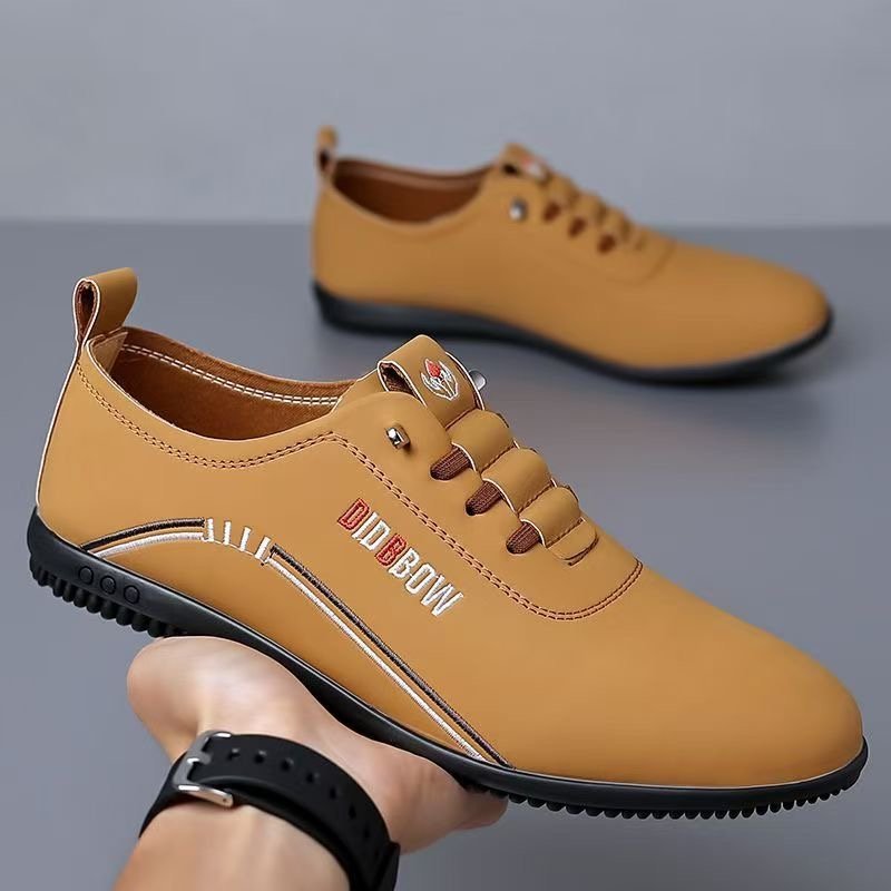 2024 Men's Leather Shoes Recreational Soft-Drive Shoes Slipping Slipping Shoes