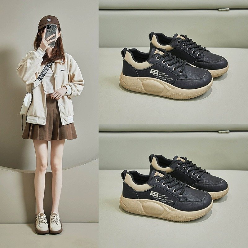 Little white shoe girl, 2024, new soft bottom, a hundred thick bottom sneakers, and a little light-go-go-go-go