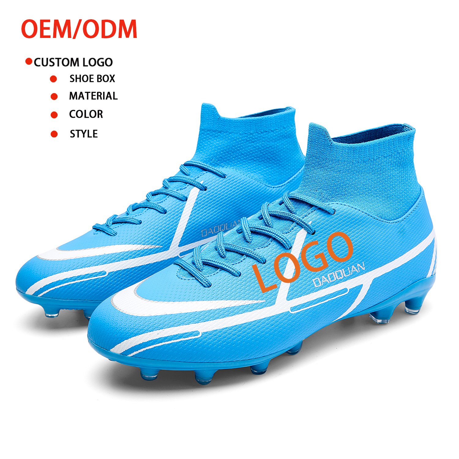 Low top long nail christmas gift football training shoes can be customized brand soccer shoes LOGO material color