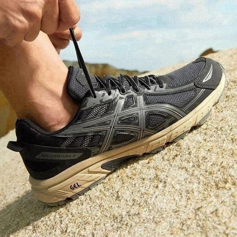 Asics Arthur's female shoe VENTURE 6 Quickshock Shoes Men's Shoes Run Outside Old Father's Shoes