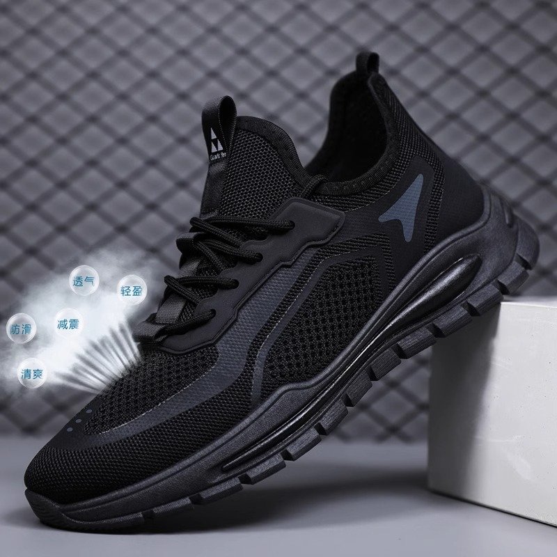 Men's Autumn Shoes Flying Air Shoes Men's Net Shoes Men's Recreational Labor Shoes Anti-Sliding