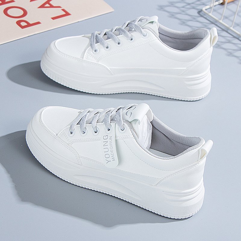 Li Ning Hinung Little White Shoe Girl 2024 new Queen's Autumn Skin Girl Sports Shoe Students Recreational Soft Bottoms