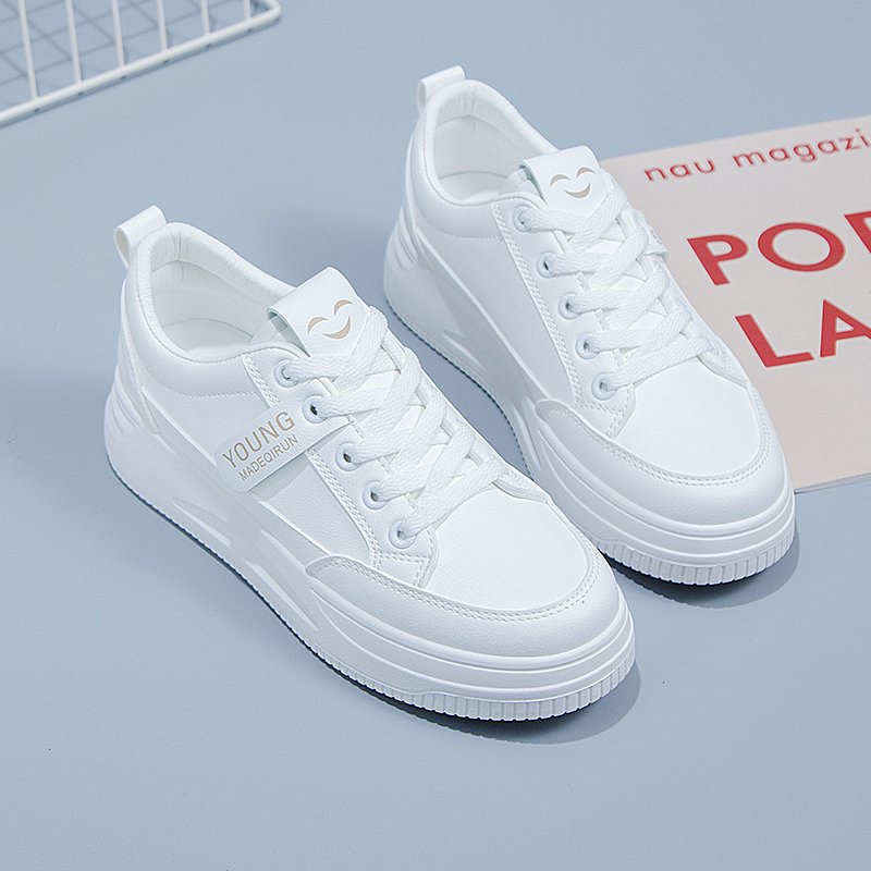 Li Ning Hinung Little White Shoe Girl 2024 new Queen's Autumn Skin Girl Sports Shoe Students Recreational Soft Bottoms